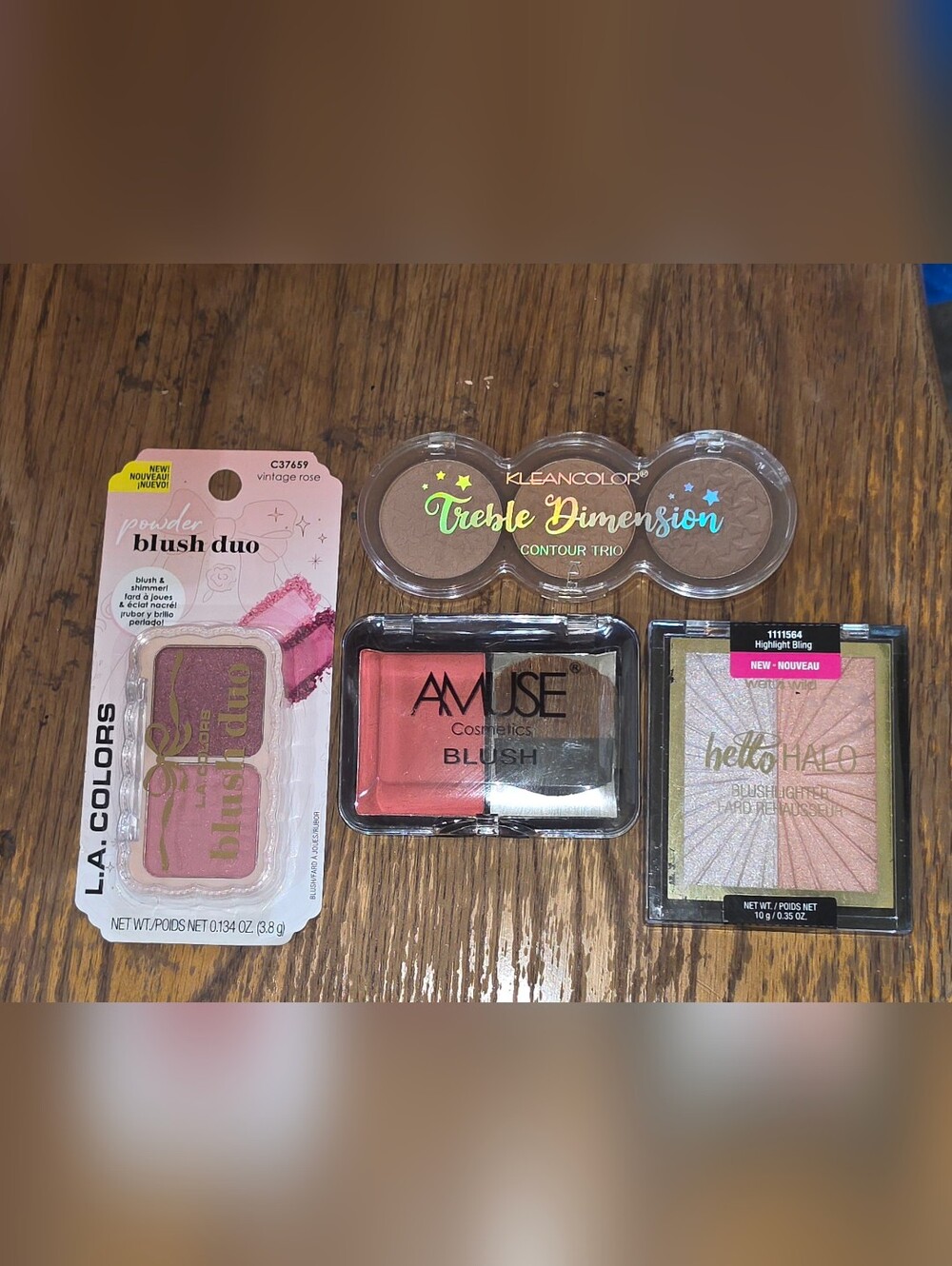 Kleancolor Contour Trio (Disc.), Amuse Blush, Wet N Wild Blushlighter Duo & More